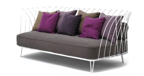 Swirl sofa w/cushions