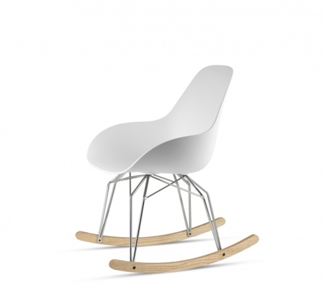 DIAMOND DIMPLE CLOSED ROCKING CHAIR