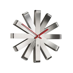 Nástěnné hodiny RIBBON 30 cm ocelové